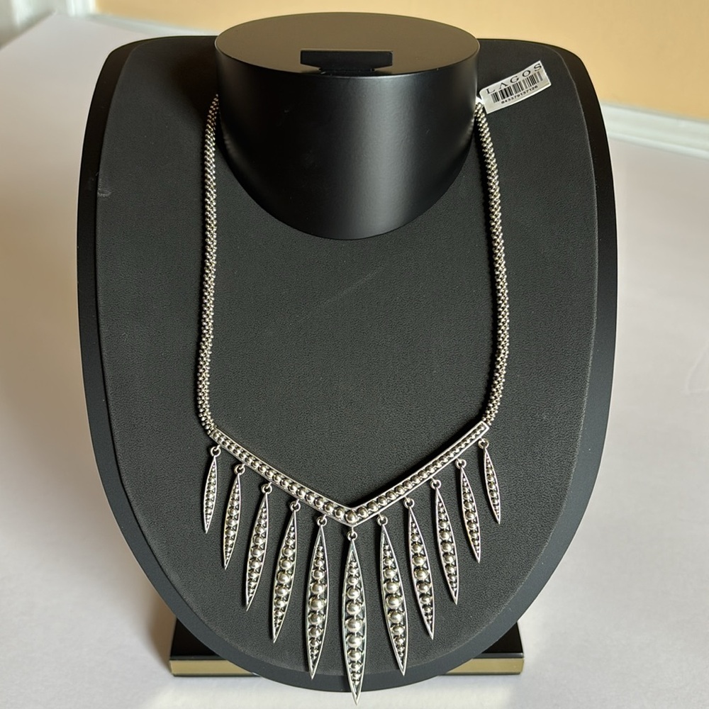 LAGOS RARE S/S signature caviar multi marquise drop necklace
